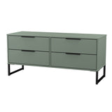 Hong Kong (Black Sleigh Legs) 4 Drawer Bed Box