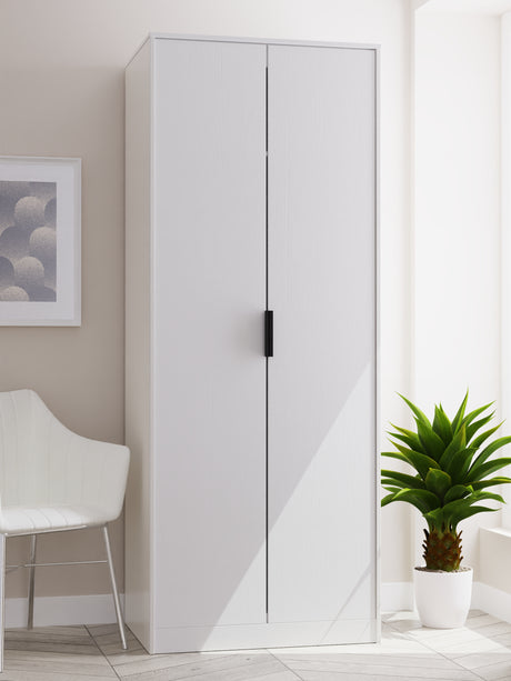 Hong Kong (Black Sleigh Legs) Tall Plain Wardrobe