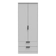 Hong Kong (Black Sleigh Legs) Tall 2 Drawer Wardrobe