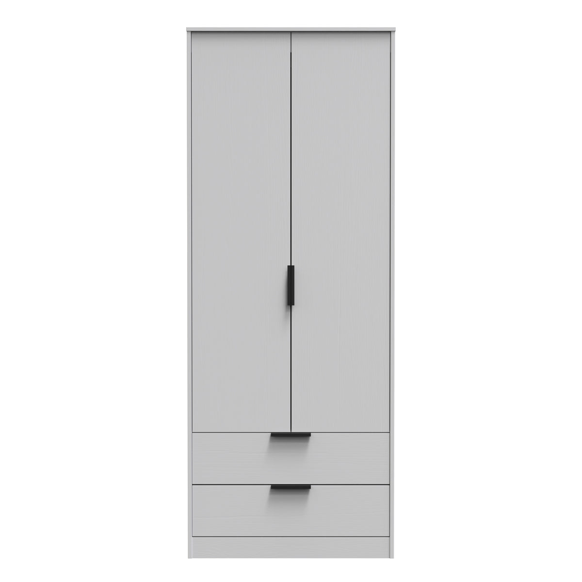 Hong Kong (Black Sleigh Legs) Tall 2 Drawer Wardrobe