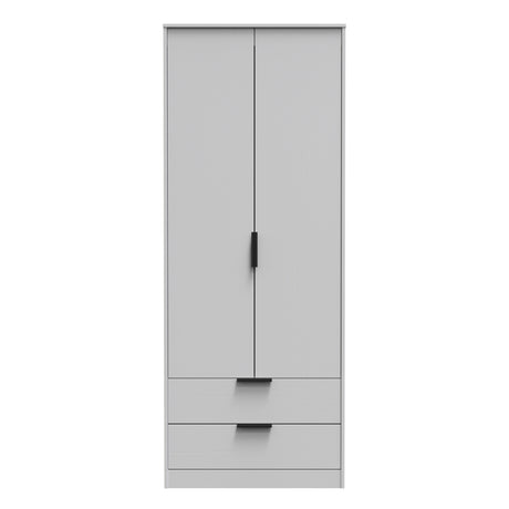 Hong Kong (Black Sleigh Legs) Tall 2 Drawer Wardrobe