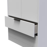 Hong Kong (Black Sleigh Legs) Tall 2 Drawer Wardrobe