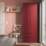 Hong Kong Tall 2 Drawer Wardrobe