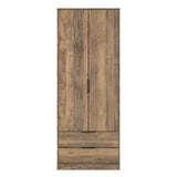 Hong Kong (Black Sleigh Legs) Tall 2 Drawer Wardrobe