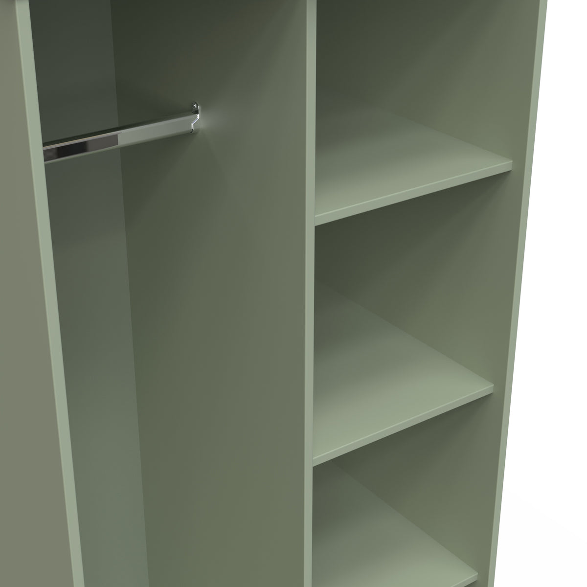 Hong Kong (Black Sleigh Legs) Tall Open Wardrobe