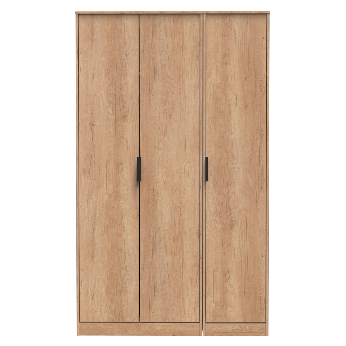 Hong Kong (Black Sleigh Legs) Tall Triple Plain Wardrobe