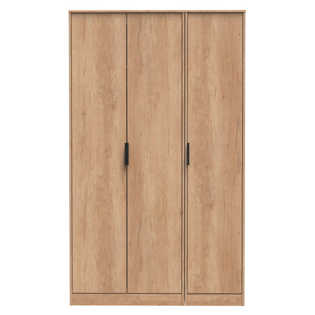 Hong Kong (Black Sleigh Legs) Tall Triple Plain Wardrobe