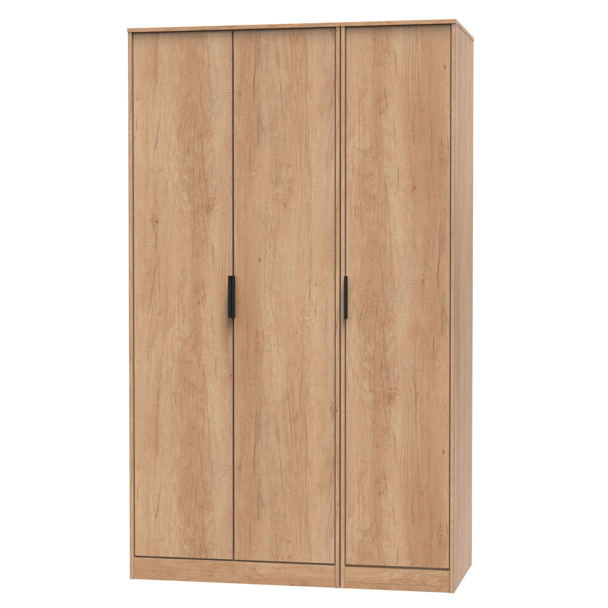Hong Kong (Black Sleigh Legs) Tall Triple Plain Wardrobe
