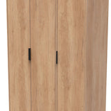Hong Kong (Black Sleigh Legs) Tall Triple Plain Wardrobe