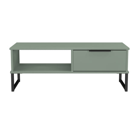 Hong Kong (Black Sleigh Legs) 1 Drawer Coffee Table
