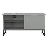 Hong Kong (Black Sleigh Legs) 1 Door 2 Shelf TV Unit