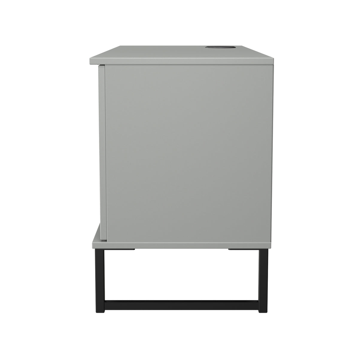 Hong Kong (Black Sleigh Legs) 1 Door 2 Shelf TV Unit