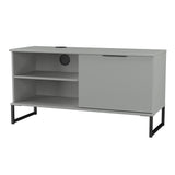 Hong Kong (Black Sleigh Legs) 1 Door 2 Shelf TV Unit