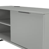 Hong Kong (Black Sleigh Legs) 1 Door 2 Shelf TV Unit