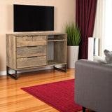 Hong Kong (Black Sleigh Legs) 3 Drawer TV Unit with legs