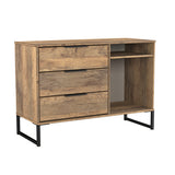 Hong Kong (Black Sleigh Legs) 3 Drawer TV Unit with legs
