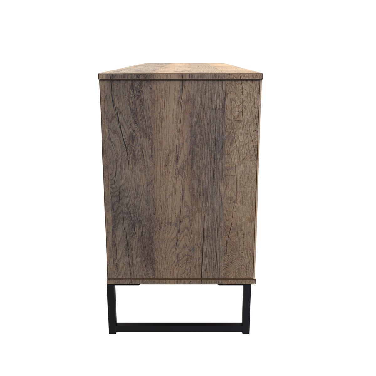 Hong Kong (Black Sleigh Legs) 6 Drawer TV Unit with legs
