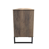 Hong Kong (Black Sleigh Legs) 6 Drawer TV Unit with legs