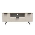 Hong Kong (Black Sleigh Legs) 2 Door 1 Drawer Wide TV Unit