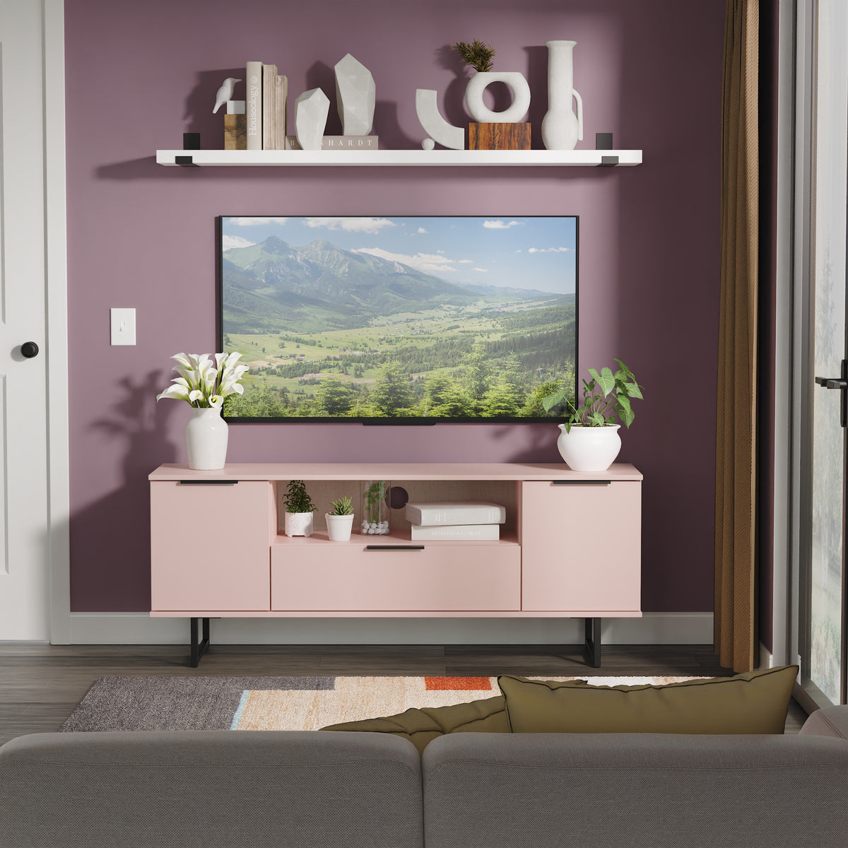 Hong Kong 2 Door 1 Drawer Wide TV Unit