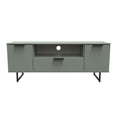 Hong Kong (Black Sleigh Legs) 2 Door 1 Drawer Wide TV Unit