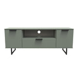 Hong Kong (Black Sleigh Legs) 2 Door 1 Drawer Wide TV Unit