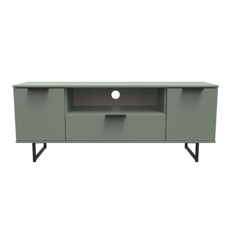 Hong Kong (Black Sleigh Legs) 2 Door 1 Drawer Wide TV Unit