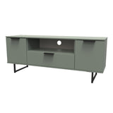 Hong Kong (Black Sleigh Legs) 2 Door 1 Drawer Wide TV Unit