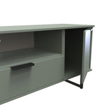Hong Kong (Black Sleigh Legs) 2 Door 1 Drawer Wide TV Unit