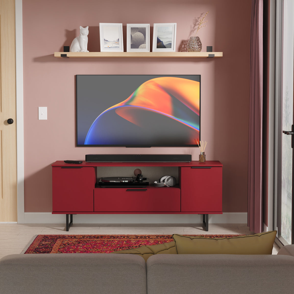 Hong Kong 2 Door 1 Drawer Wide TV Unit