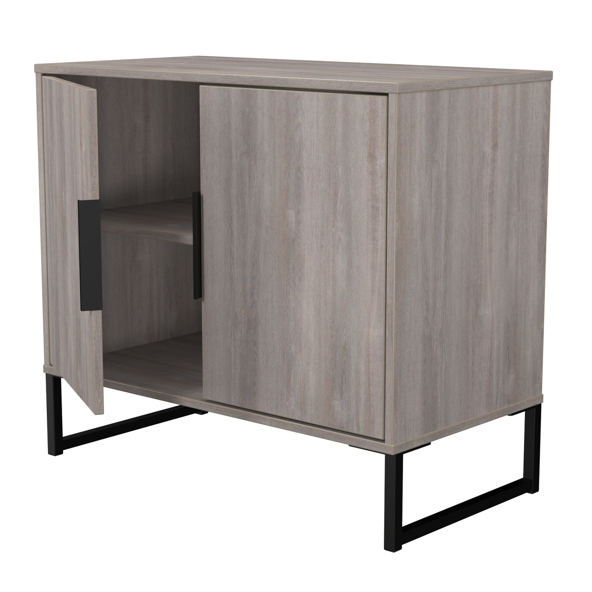 Hong Kong (Black Sleigh Legs) 2 Door Small Sideboard