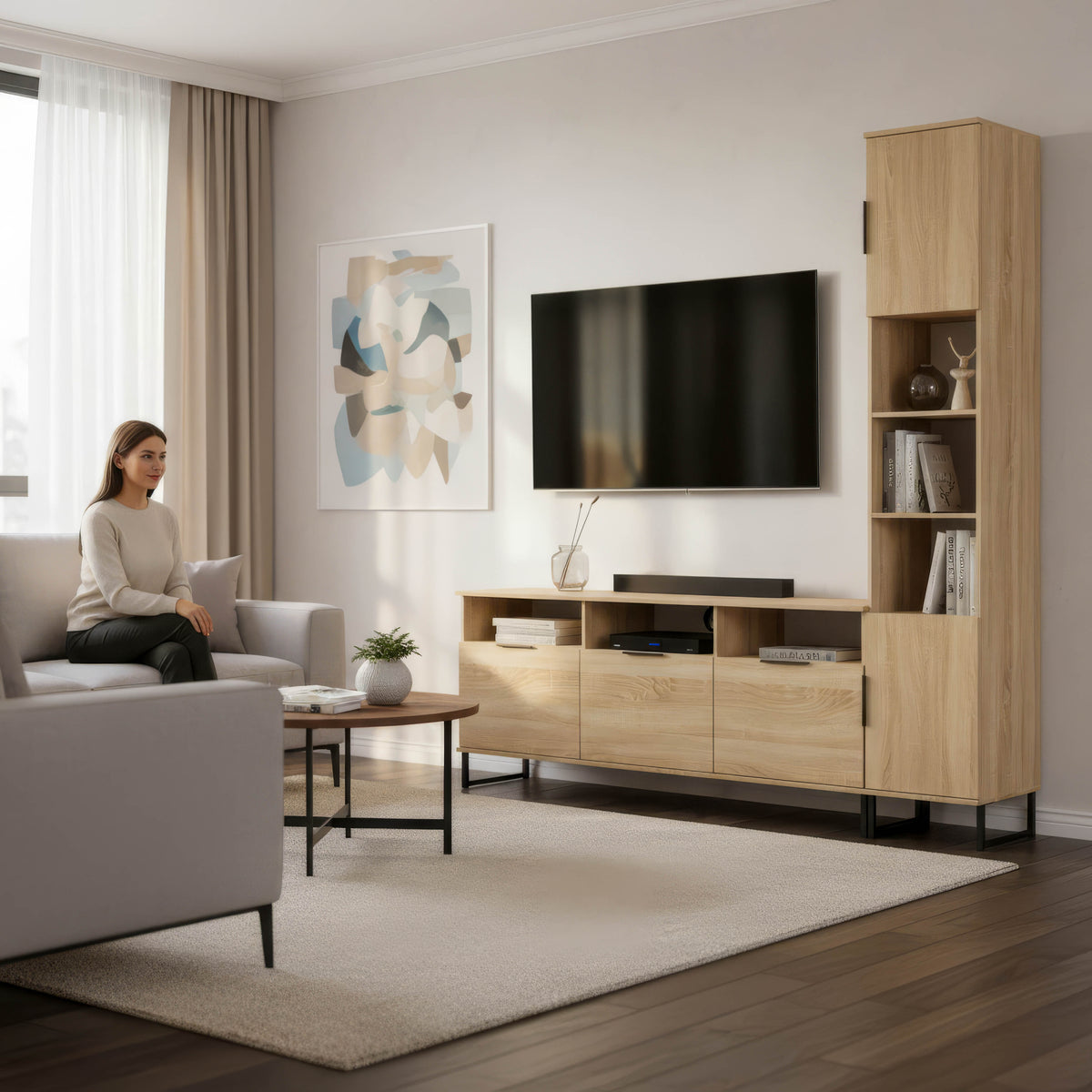Hong Kong Multi-Media Set (Tall Upright RH & TV Unit)