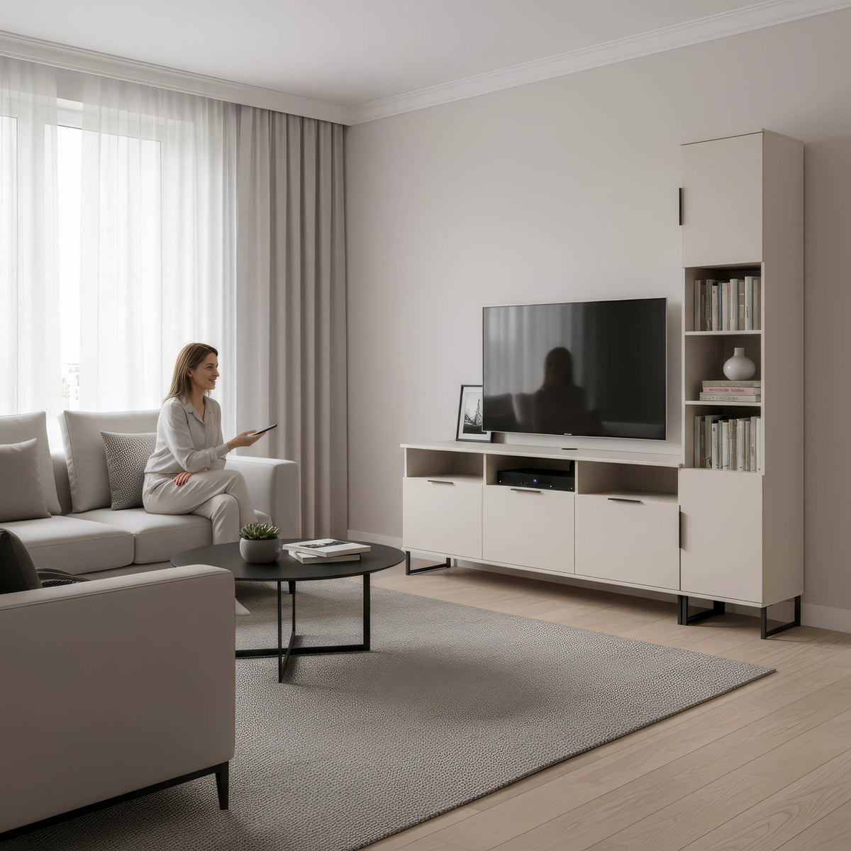 Hong Kong Multi-Media Set (Tall Upright RH & TV Unit)