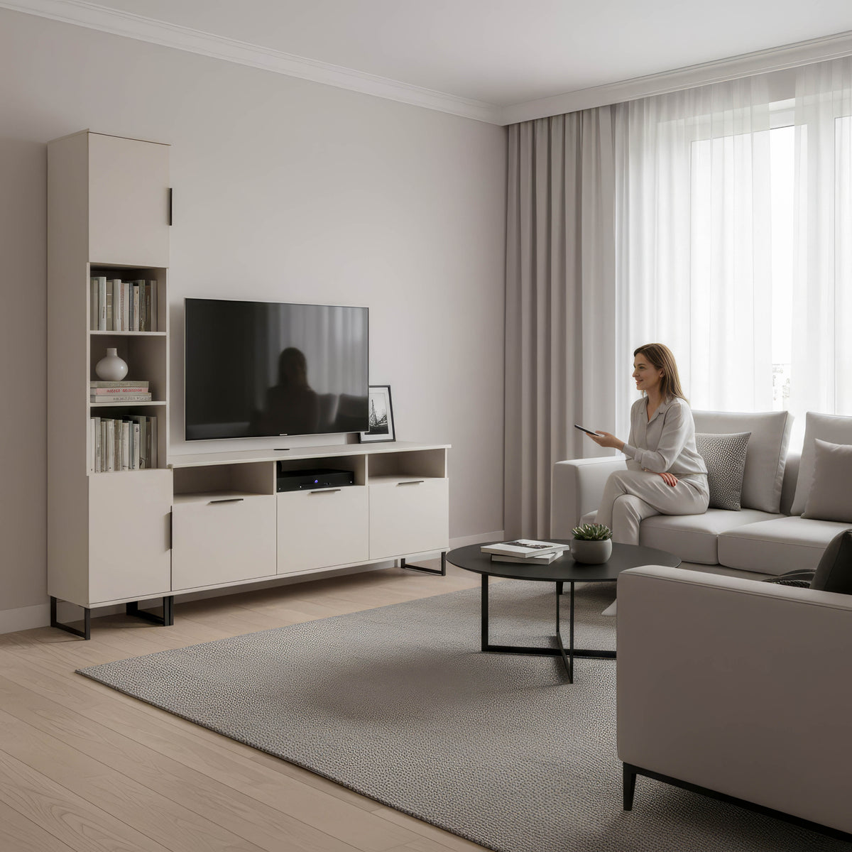 Hong Kong Multi-Media Set (TV Unit & Tall Upright LH)