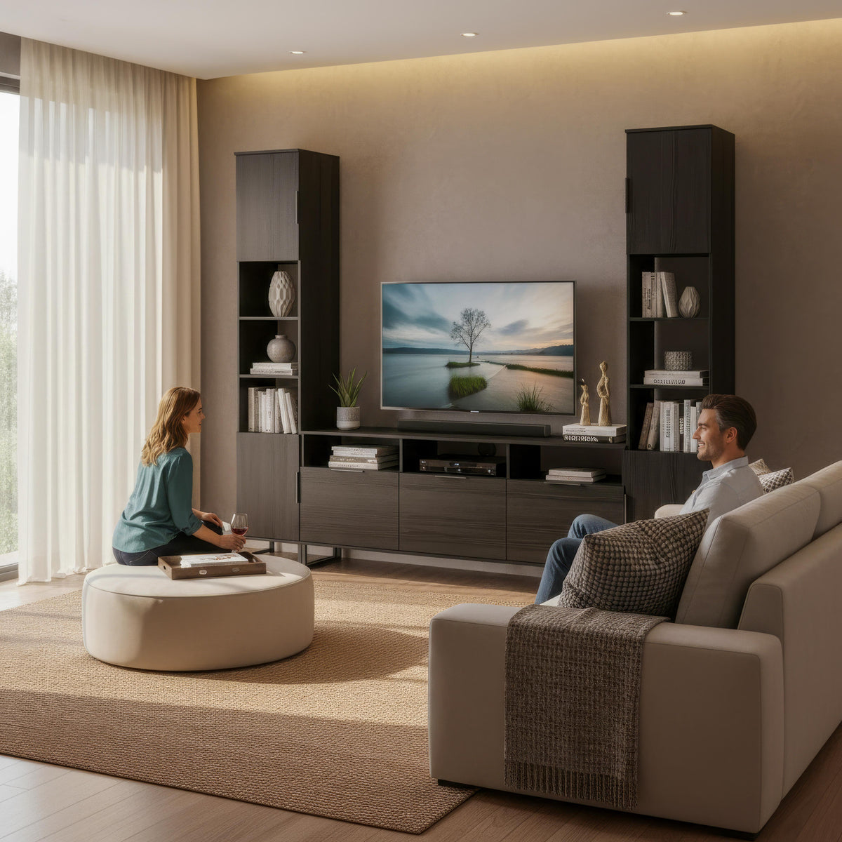 Hong Kong Multi-Media Set (Tall Upright LH, TV Unit & Tall Upright RH)