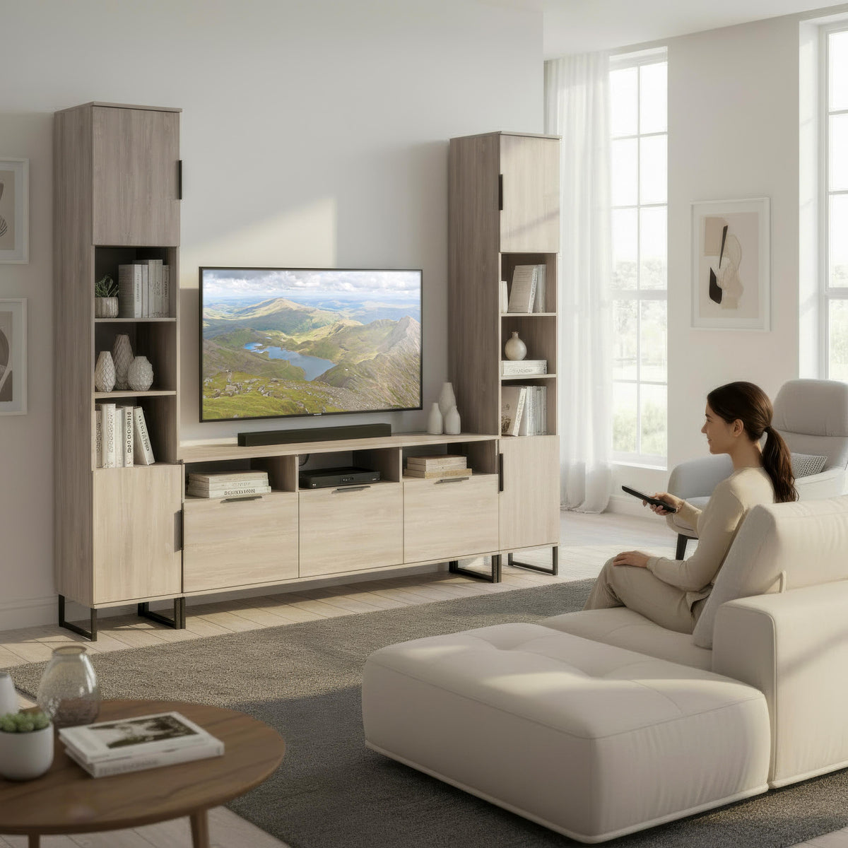 Hong Kong Multi-Media Set (Tall Upright LH, TV Unit & Tall Upright RH)
