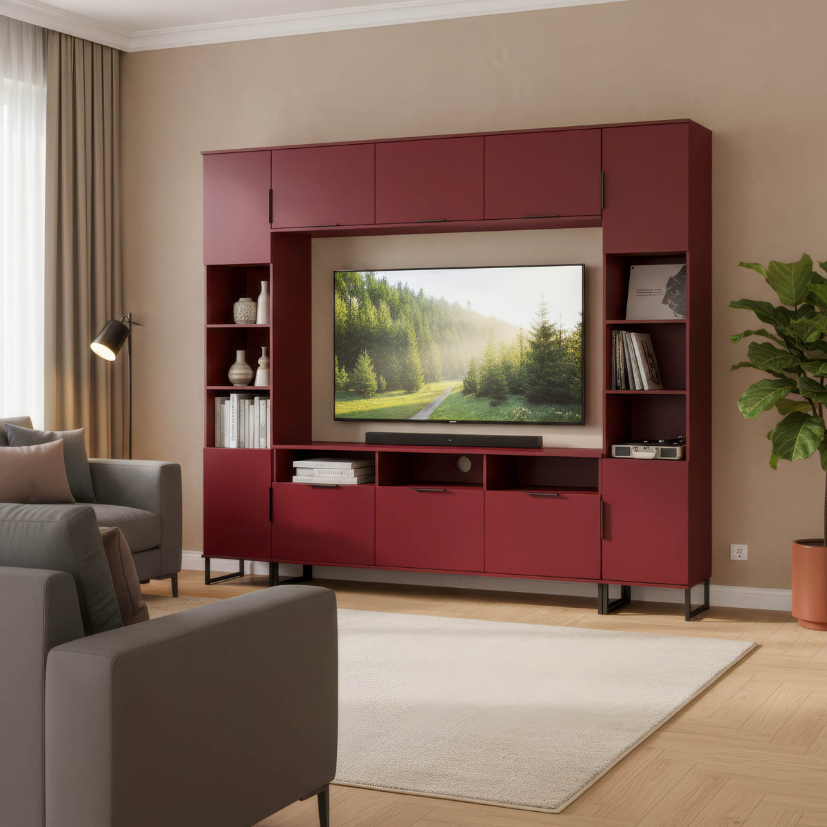 Hong Kong Multi-Media Set (Tall Upright LH, TV Unit, Tall Upright RH & Upper Unit)