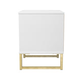 Hong Kong (Gold Sleigh Legs) 2 Drawer Bedside Cabinet