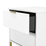 Hong Kong (Gold Sleigh Legs) 2 Drawer Bedside Cabinet