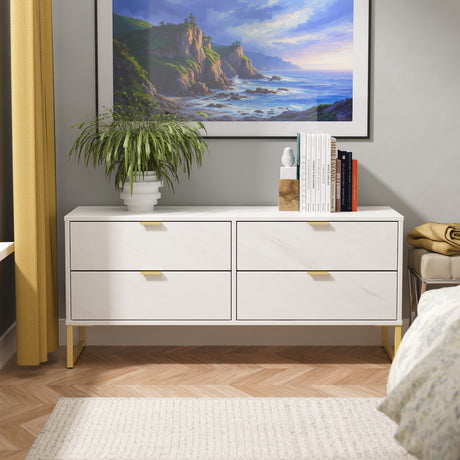 Hong Kong (Gold Sleigh Legs) 4 Drawer Bed Box