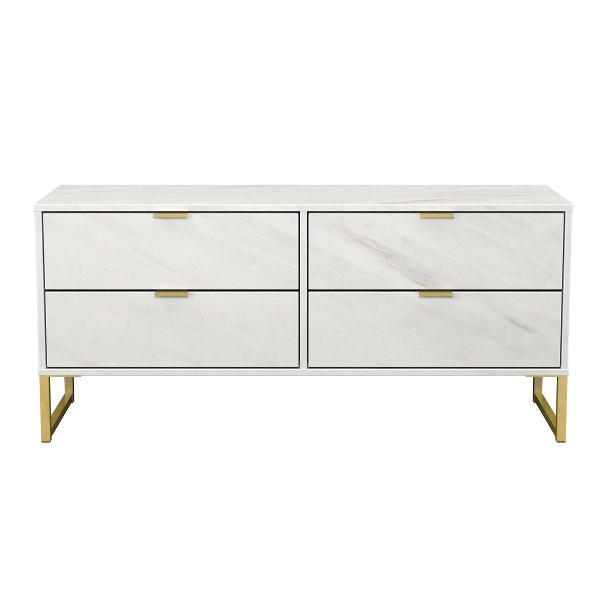 Hong Kong (Gold Sleigh Legs) 4 Drawer Bed Box