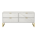 Hong Kong (Gold Sleigh Legs) 4 Drawer Bed Box