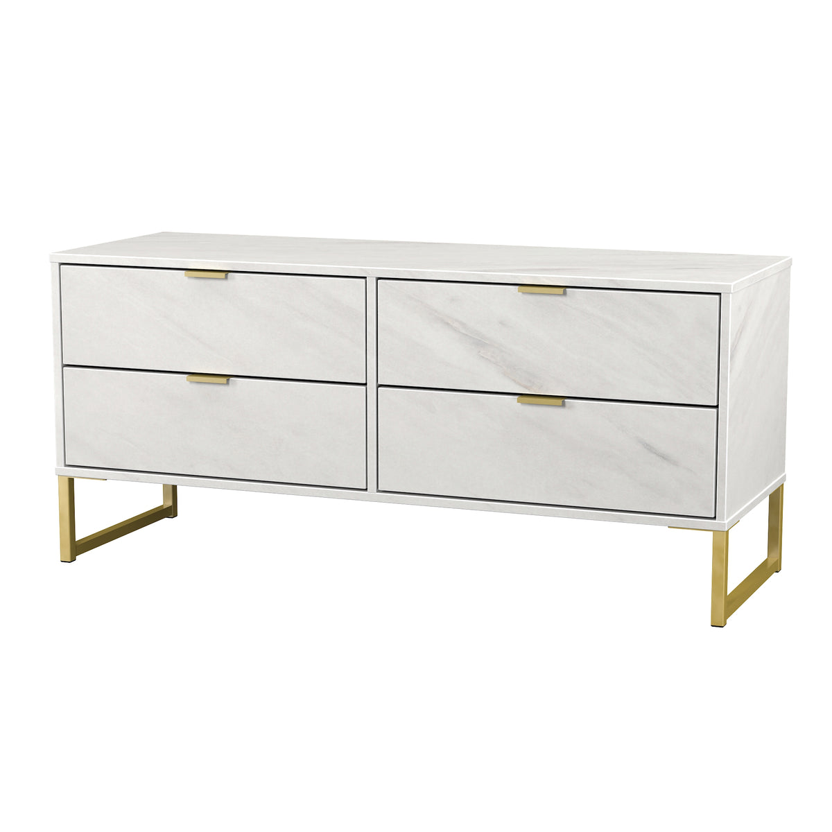 Hong Kong (Gold Sleigh Legs) 4 Drawer Bed Box