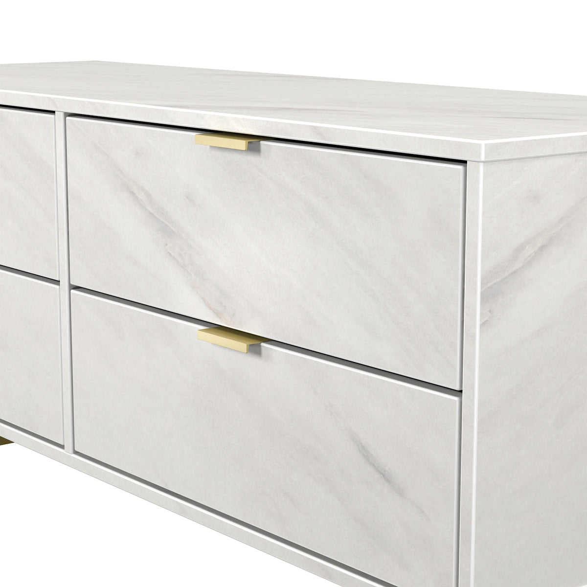 Hong Kong (Gold Sleigh Legs) 4 Drawer Bed Box