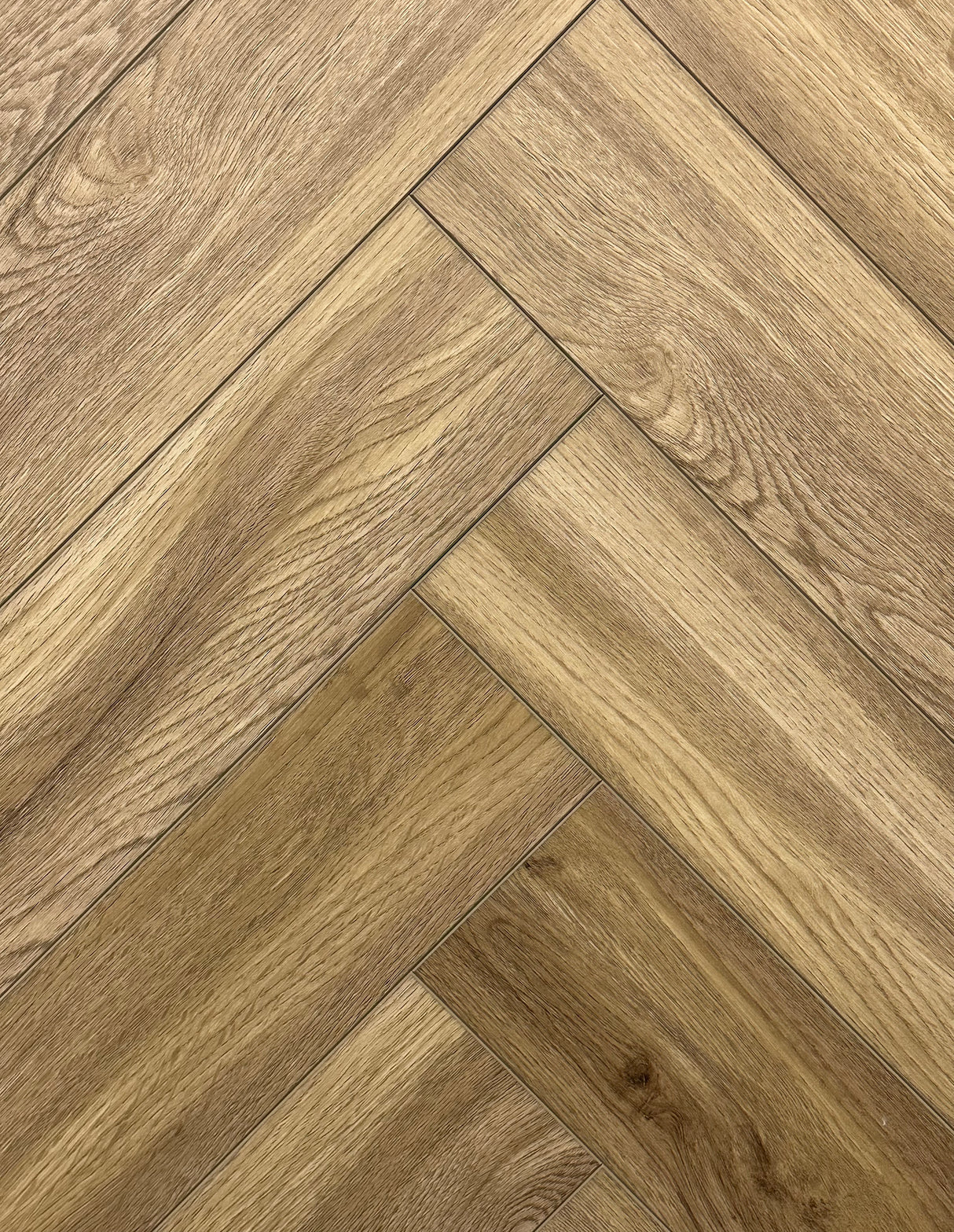 FirmFit Herringbone Brown Natural Wood Grain LVT (CW-1434)