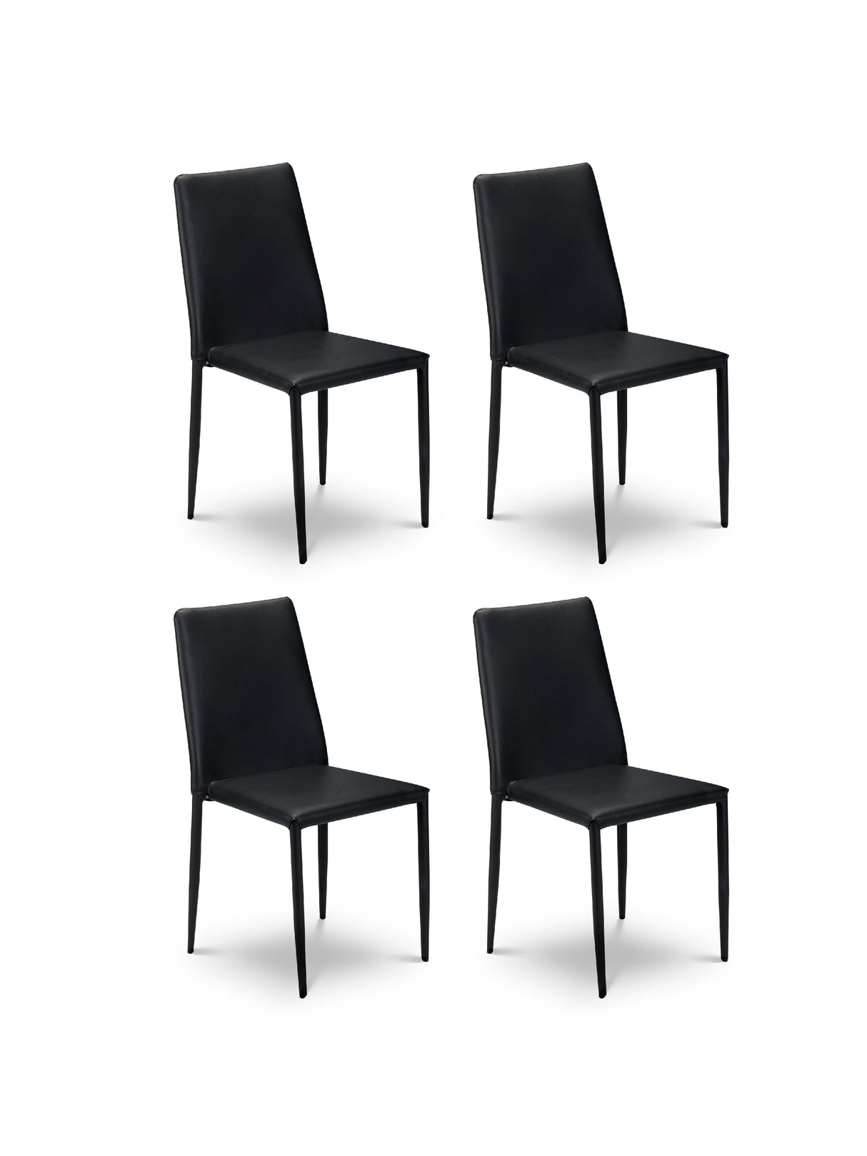 Jazz Fully Upholstered Stacking Dining Chair (Set of 4)