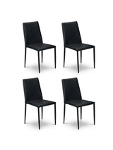 Jazz Fully Upholstered Stacking Dining Chair (Set of 4)