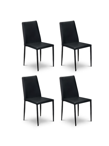 Jazz Fully Upholstered Stacking Dining Chair (Set of 4)