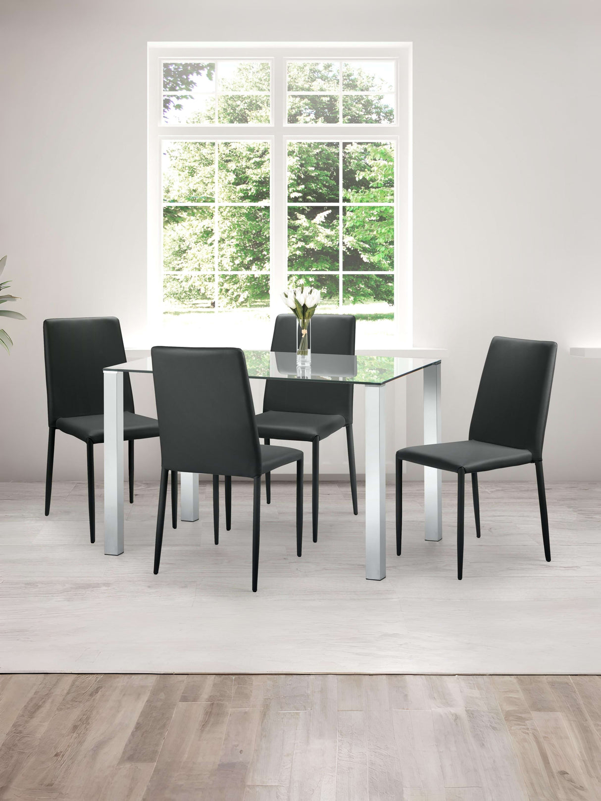 Jazz Fully Upholstered Stacking Dining Chair (Set of 4)