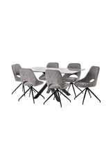 Jonah Upholstered Swivel Dining Chair with Return (Set of 2)